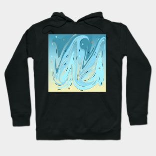 aqua and gold swirl pattern Hoodie